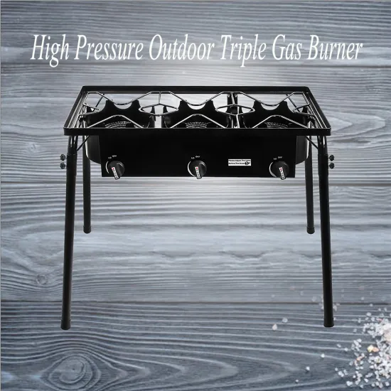 High pressure three burner stove