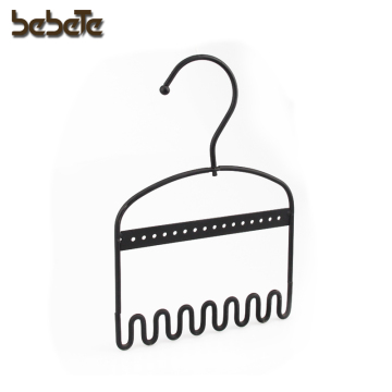 Black Metal Earrings Organizer with Rotating Hook