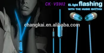 Fashion Glowing Earphone With Mic