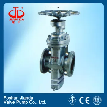 double discs flat gate valve with bank guiding hole