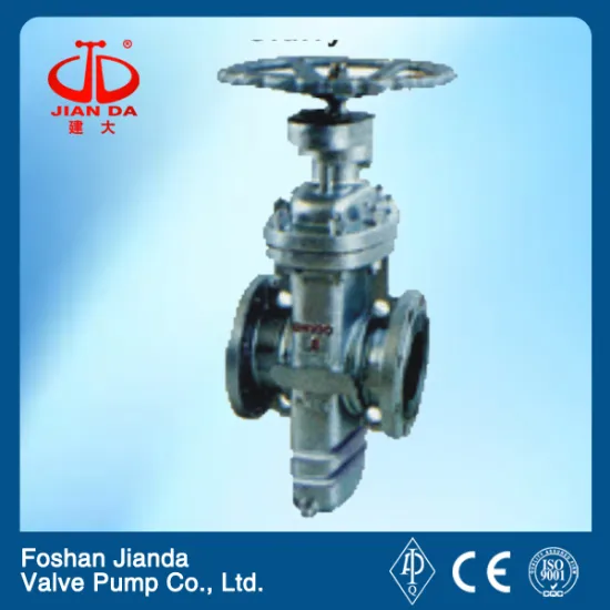 double discs flat gate valve with bank guiding hole