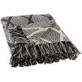 Diamond Throw Collection Fringed Woven Polyester Blanket