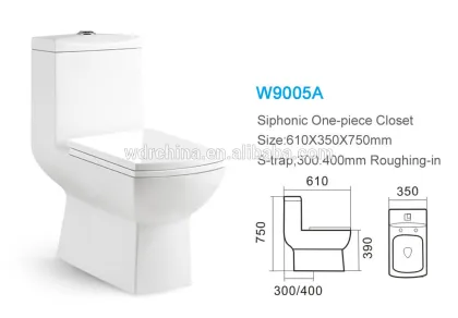 One-piece made in China sanitary ware bathroom siphon toilet