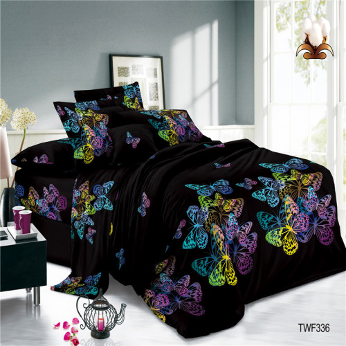 Digital Printed Polyester Plain Voile Fabric Bedding Sets