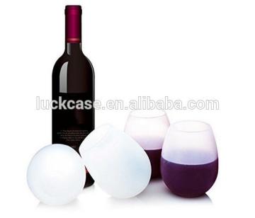 Newest Design Promotional Silicone Wine Cup/Silicone Collapsible Cup/Travel Wine Cup