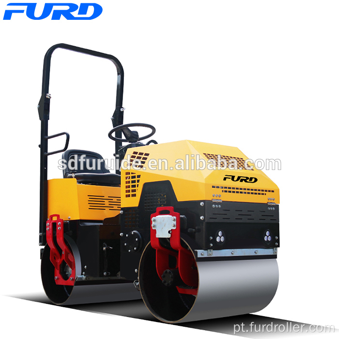 Rolo compactador vibratório duplo Dynapac de 1 tonelada (FYL-880)