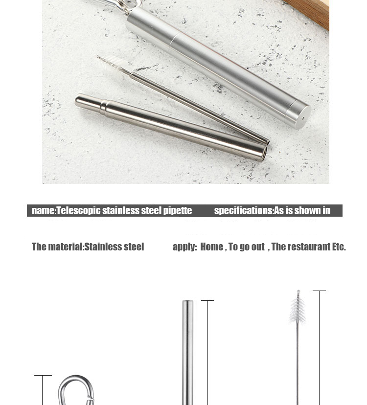 telescopic straw case