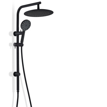 Modern Matt Black Shower Set for Hotel Bathroom