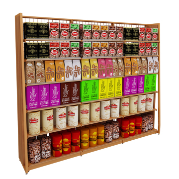 Steel Wooden Single-Sided Display Shelves