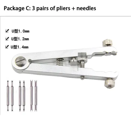 6825 V-Spring Bar Plier Tool Set: Comprehensive Watch Strap Tool for Pin Removal and Band Replacement