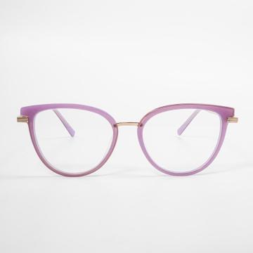 トレンディな新しい女性の紫色の猫の眼鏡フレーム