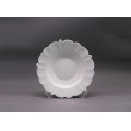 Forma de flor elegante blanco ópalo cena de vidrio