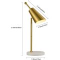 Modern Brass Finish Adjustable Table Lamp for Bedroom Living