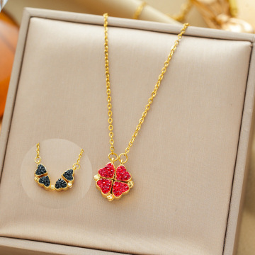 Luxury Red Crystal Foldable Necklace for Women