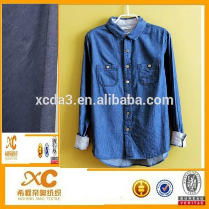 summer denim shirt fabric wholesale in china