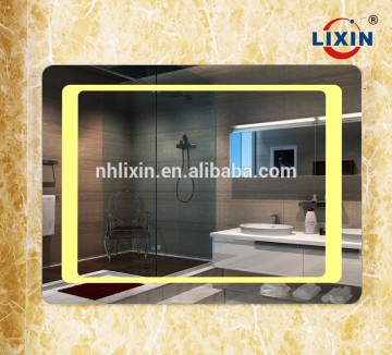 Bedroom & bathroom illuminated ornate mirror,wooden frame mirror with led