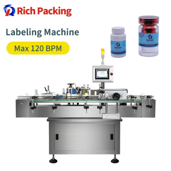 RQ-120 High Speed Sticker Adhesive Label Applicator for Glass and Plastic Round Bottles