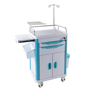 ABS Cheap Price Emergency Hospital Emergency Cart Trolley