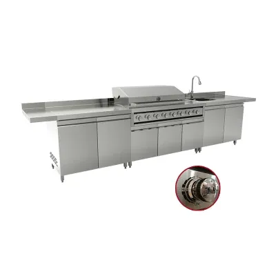 Restaurant Professional Outdoor Cabinet Kitchen Modern Barbecue Grill for Garden