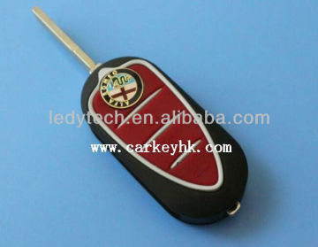 Alfa Romeo 3 button remote control flip key shell blank case cover fob