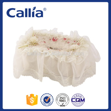 Pastoral Style Lace Floral Tissue Box Plastic Napkin Holder