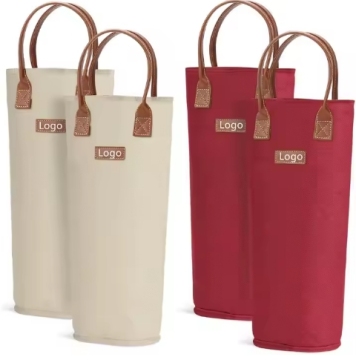 Custom Insulated Wine Tote Reusable Thermal Wine Cooler Bag for Travel and Gifts