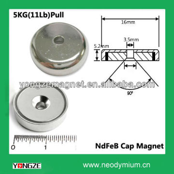 Neodym Counter-Sunk Pot Magnet 5Kg (11lb) Pull