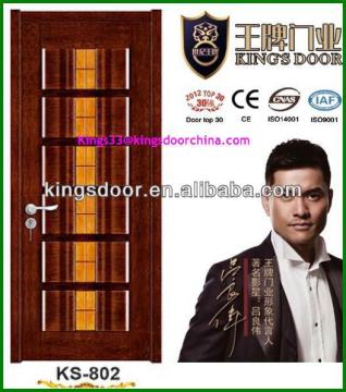 fashion main entrance veneered wooden door design for bedroom/office room/hotel/villa