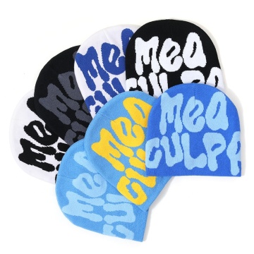 Custom Jacquard Logo Acrylic Skull Cap Beanie