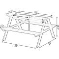 Gray Kids Play Picnic Table with Removable Top