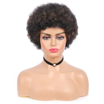X-TRESS 12 Inch Ombre Large Bouncy Curly Hair Wigs Bomb Afro Kinky Curly Synthetic Wig For Black Women 150% Density Cheap Wig