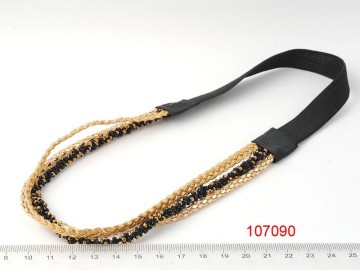 plastic sequin beaded elastic headband