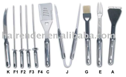 Stainless steel BBQ tools