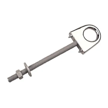 Die Cast Zinc Chrome Plated Boat Bow Eye with Wire Rope Fittings