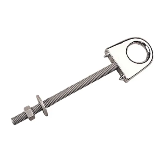 Die Cast Zinc Chrome Plated Boat Bow Eye with Wire Rope Fittings
