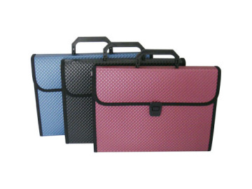 A4 Colorful File Folder with Handle, Cloth Edge and Injected Piece (E1106)