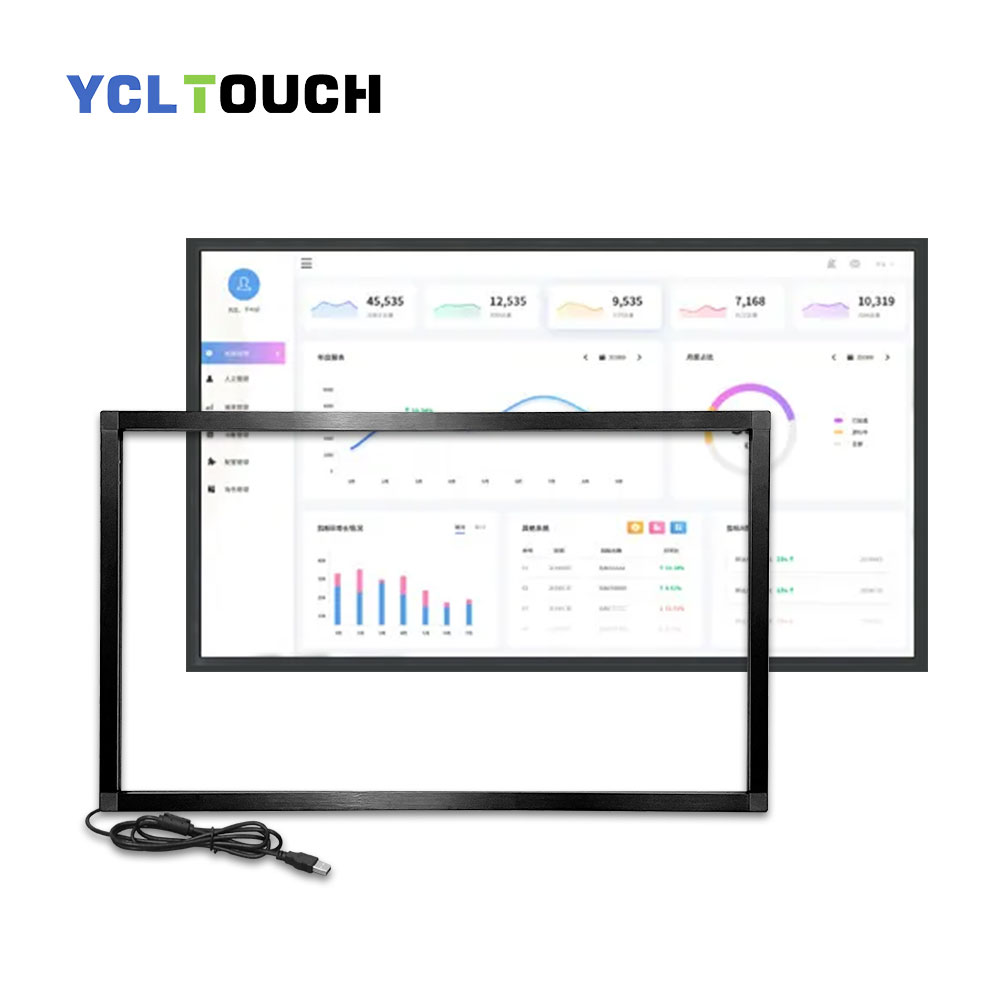 High precision 24 inch interactive multi infrared 20 point touch frame overlay6