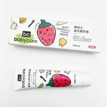 Dentifrice bébé probiotique à fraise personnalisé