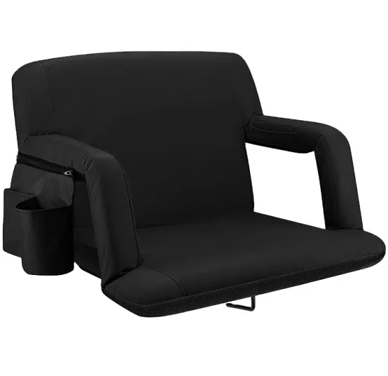 Folding Stadium Seat: Deluxe Reclining Wide Chair for Adults - Ideal for Camping and Bleacher Use
