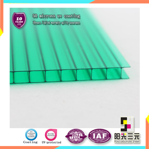 6mm Twin Wall Polycarbonate Sheet For Skylight, High Quality 6mm Twin