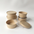 Kraft Paper Bowl descartável Take Away Salad Bowl