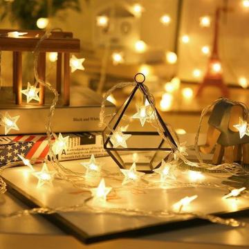 Christmas Ambiance Small LED Color Lights - Festive Star Light String Decoration