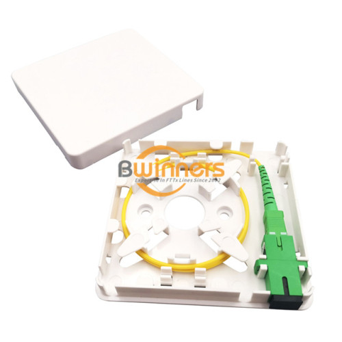 1 Core Fiber Optic Outlet พร้อมอะแดปเตอร์ SC APC