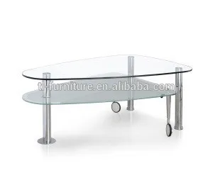 movable tempered glass end table, corner table,best price