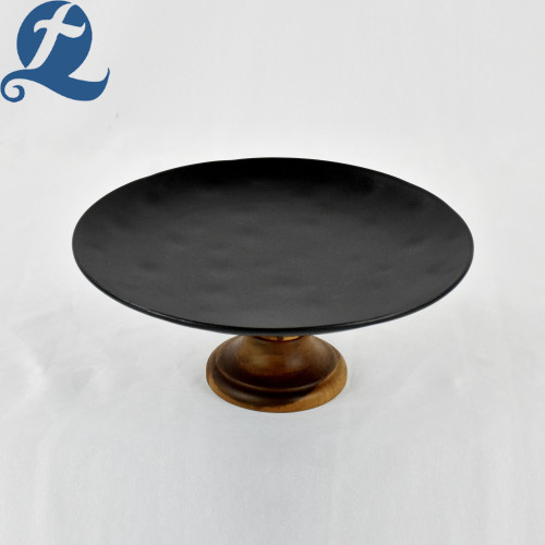 Assiette à gâteau Luxy Matte Black pour la décoration