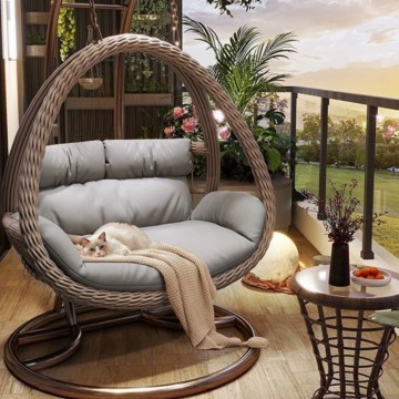 Vente chaude en plein air chaise swing chaise de rotin roches cordes pour balcon jardin