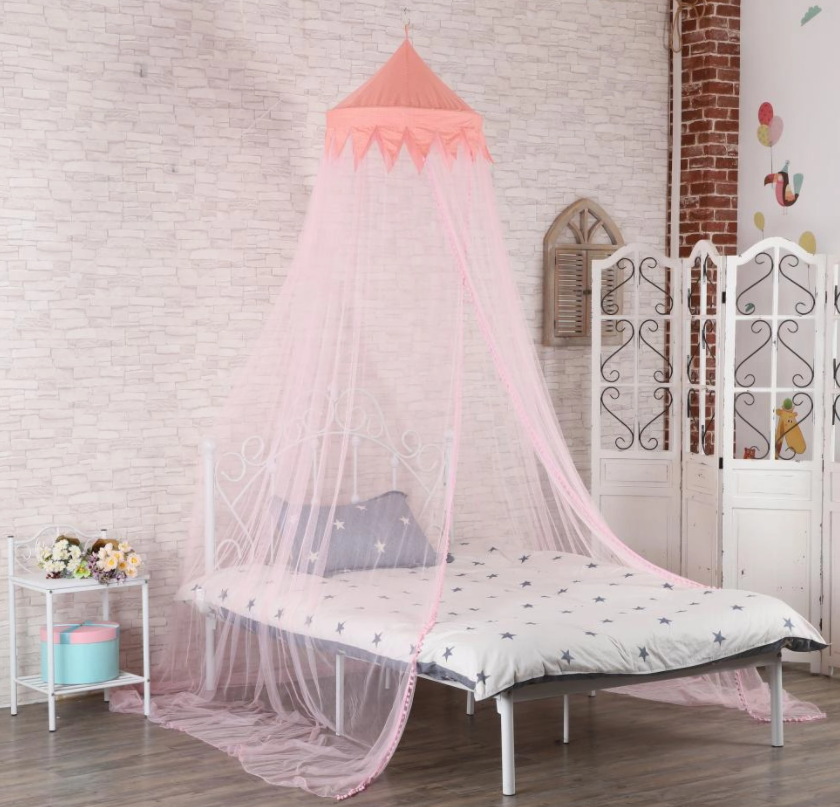 Pink girl dome mosquito net for bedroom