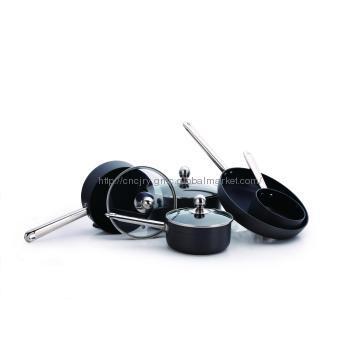 8pcs Hard Anodized Aluminum Cookware Set