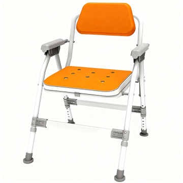كرسي استحمام قابل للطي مطلي بمسحوق لكبار السن
