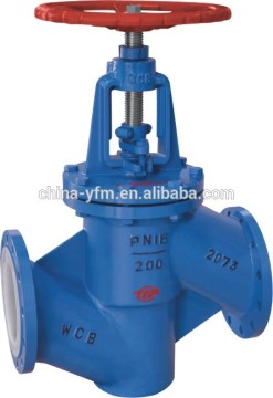 PFA Lined Globe Valve Type For Corrosive Medium